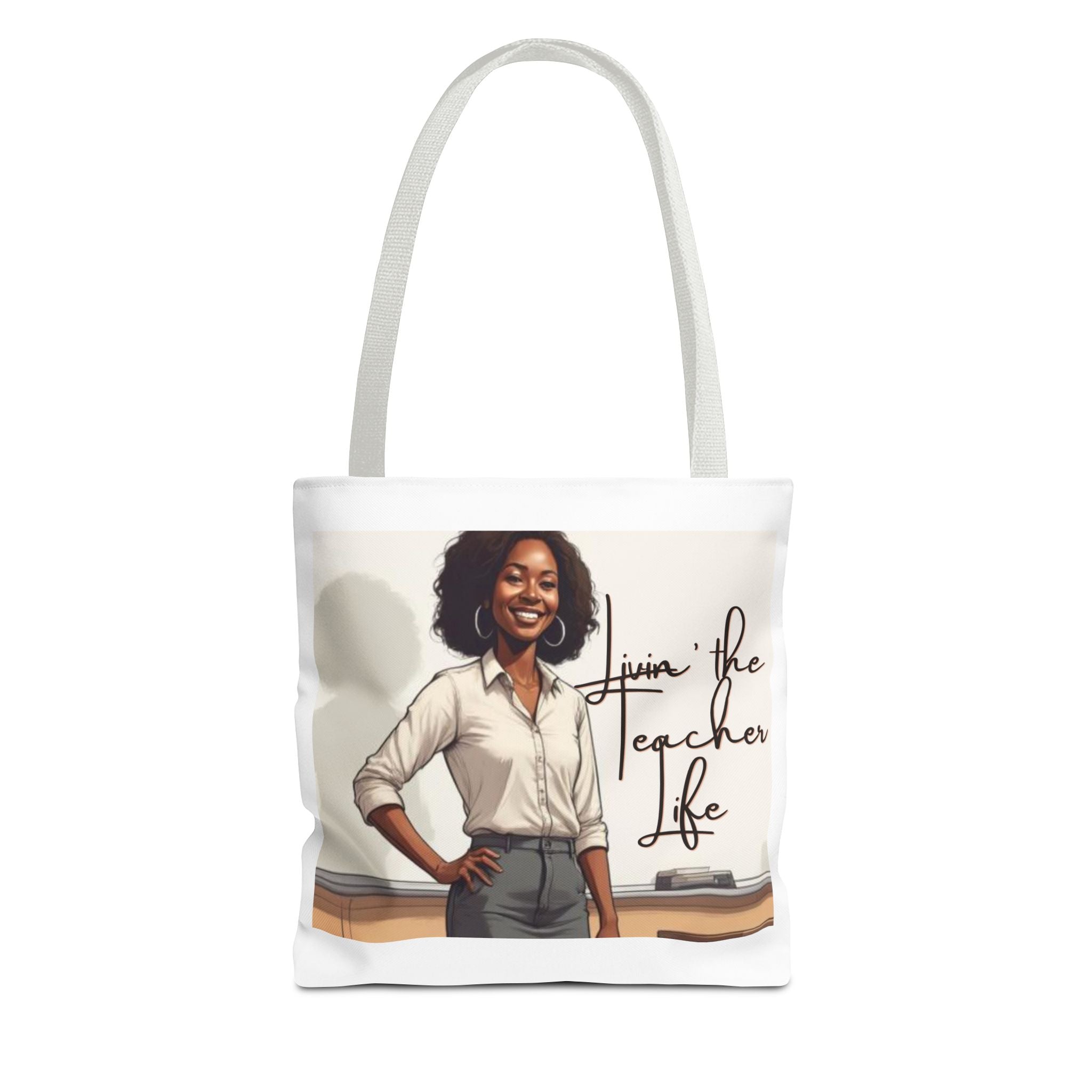 Teacher Life Tote Bag – Proud Black Woman Educator Classroom Tote