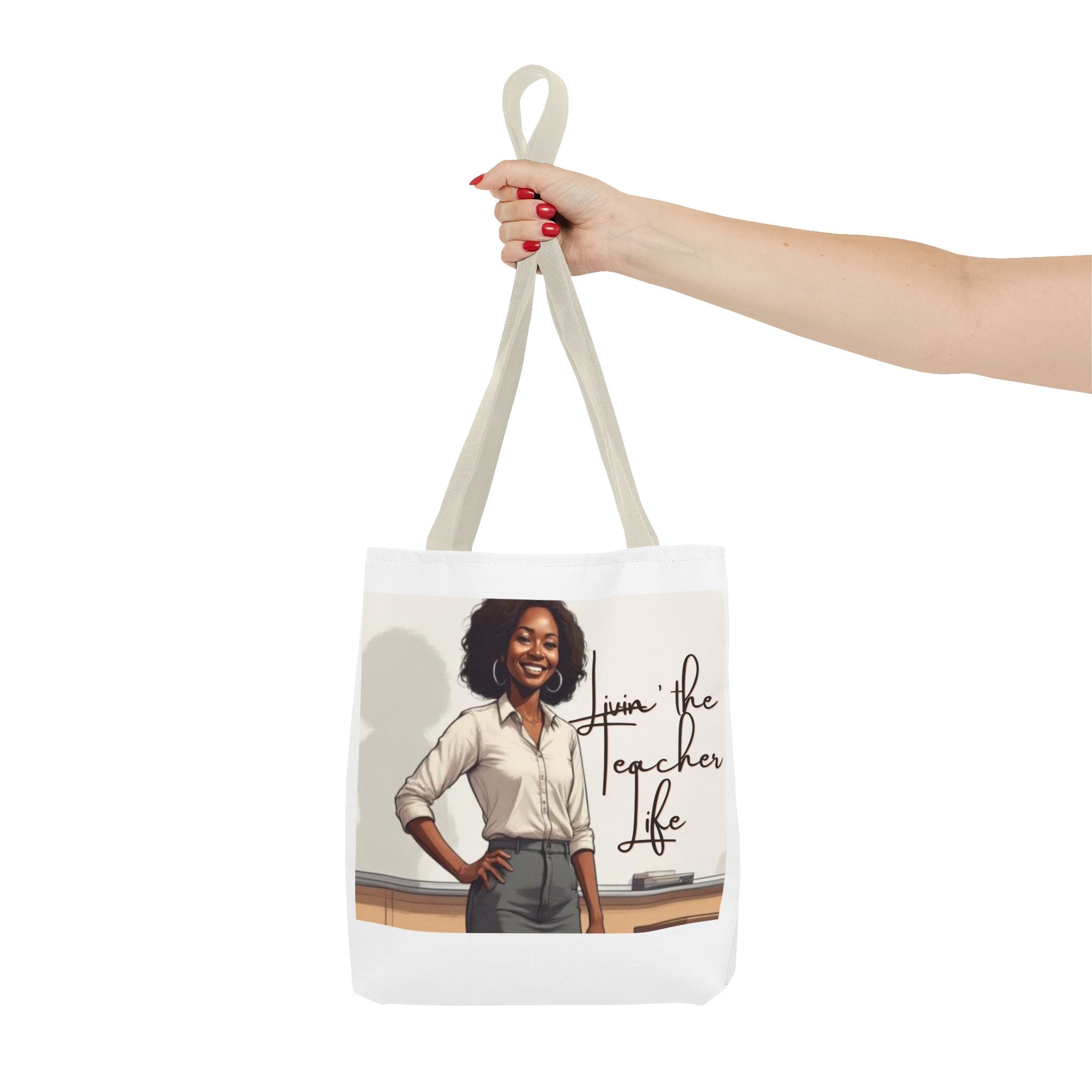 Teacher Life Tote Bag – Proud Black Woman Educator Classroom Tote