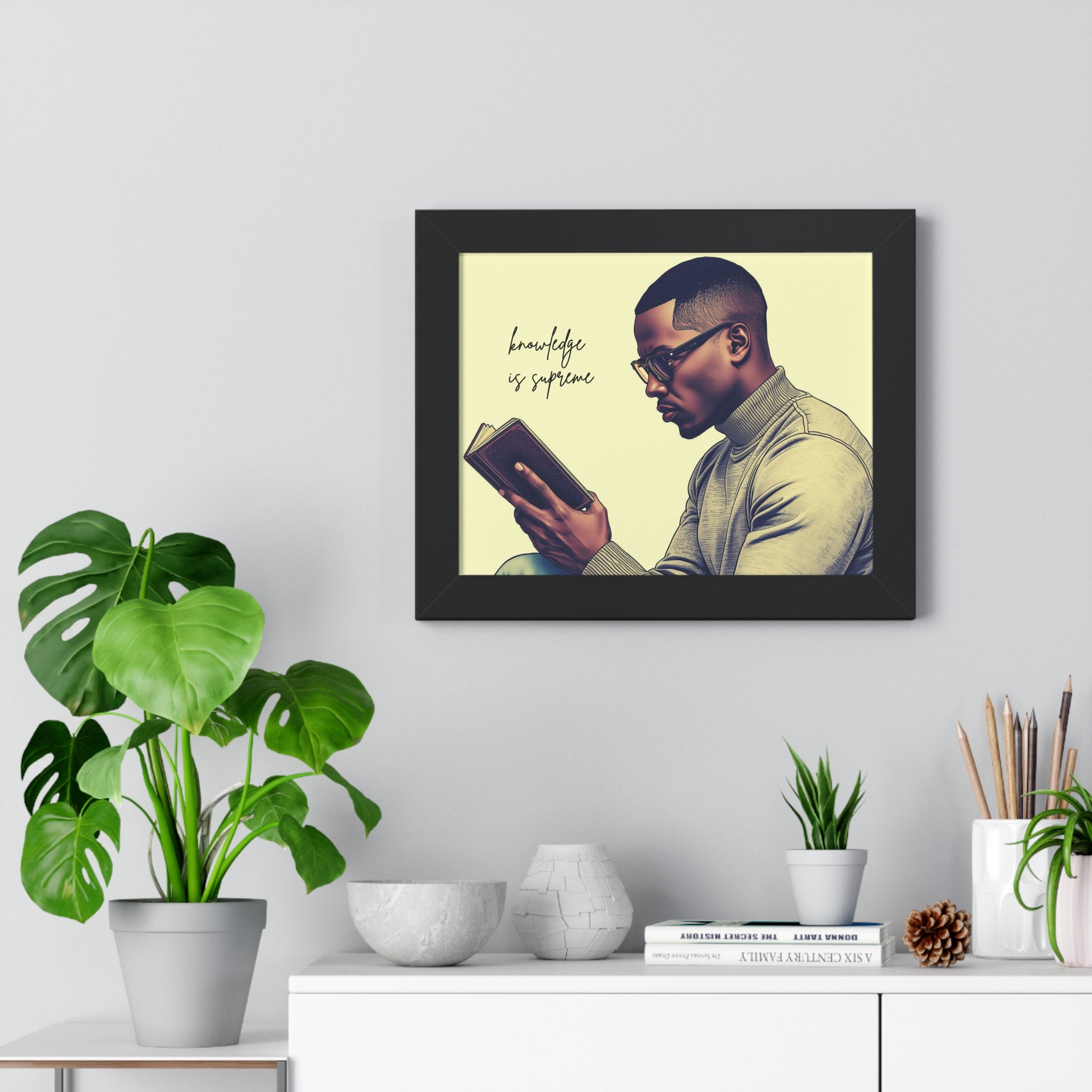 'Knowledge Is Supreme' Reading Man Wall Art