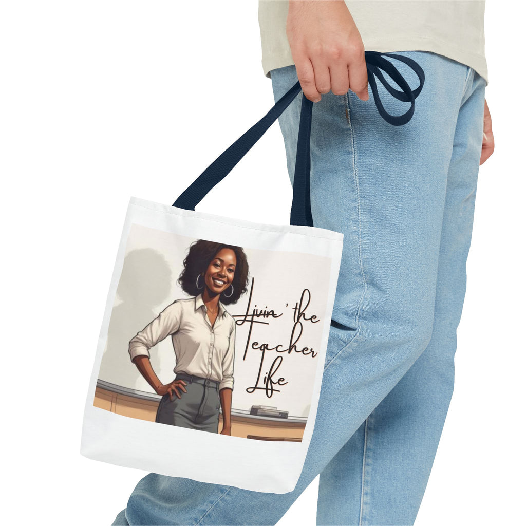 Teacher Life Tote Bag – Proud Black Woman Educator Classroom Tote