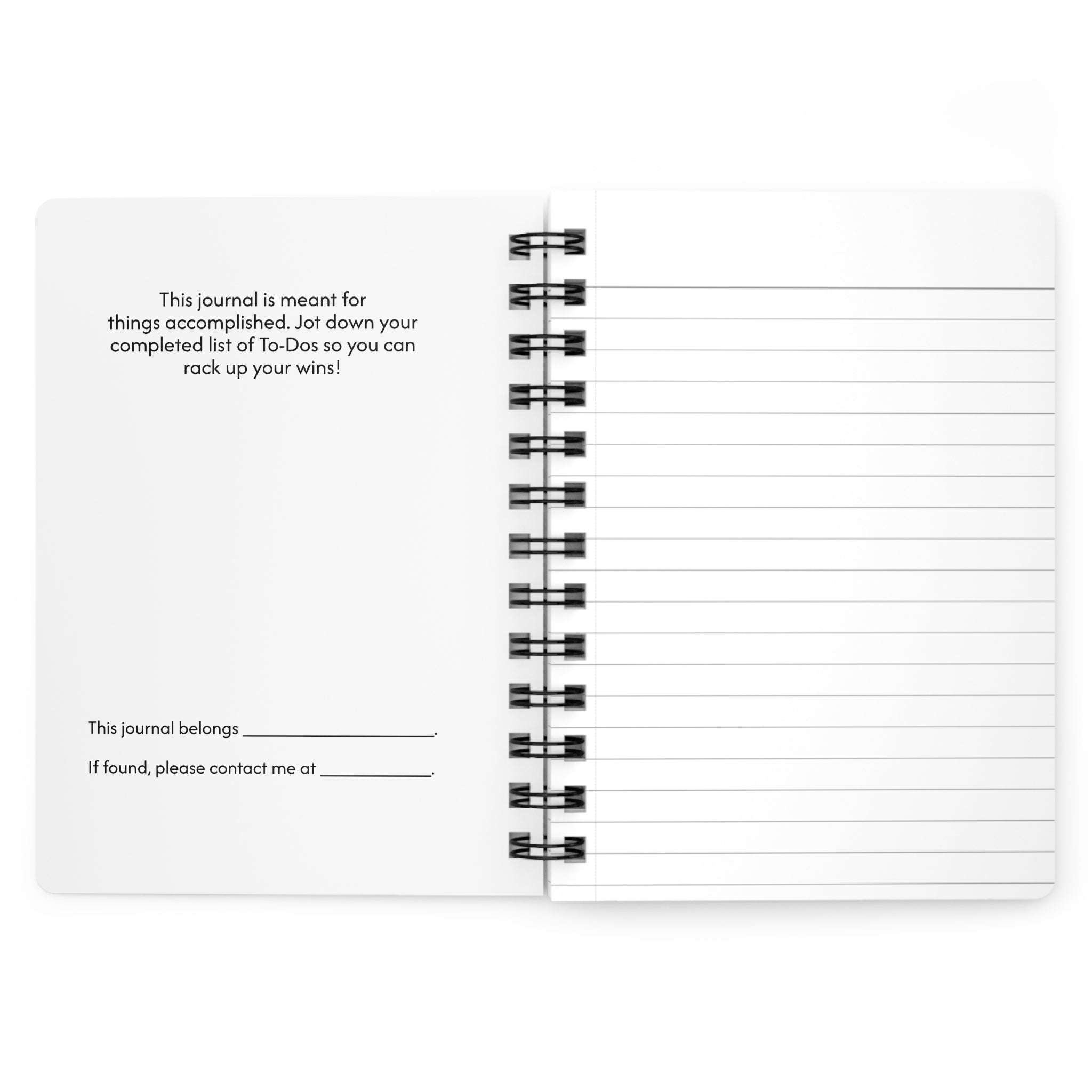 "And Did!" Spiral Notebook — Motivational Journal for Goal-Setters