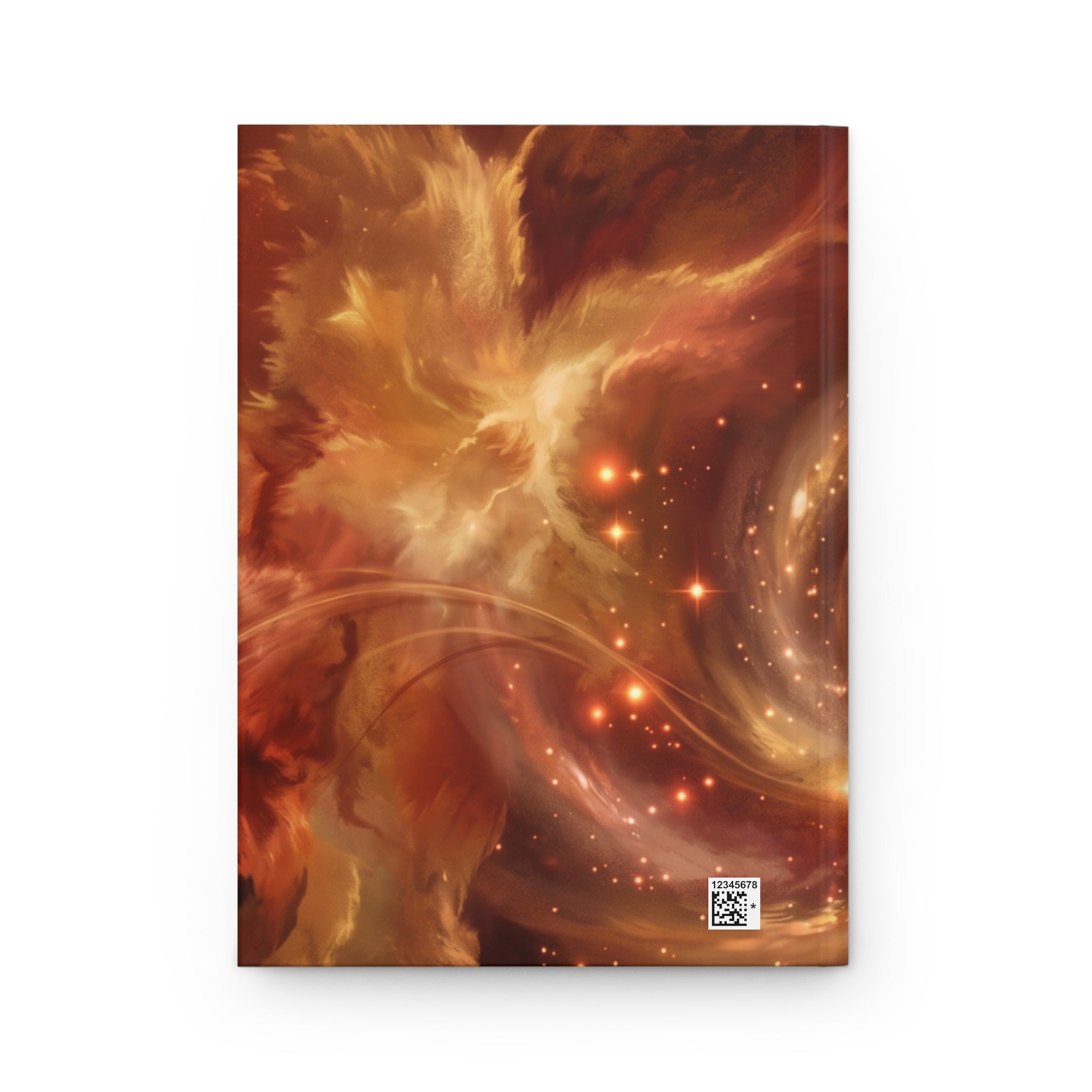 Afro Cosmic Hardcover Journal — Empowerment Notebook with Fiery Cosmic Art