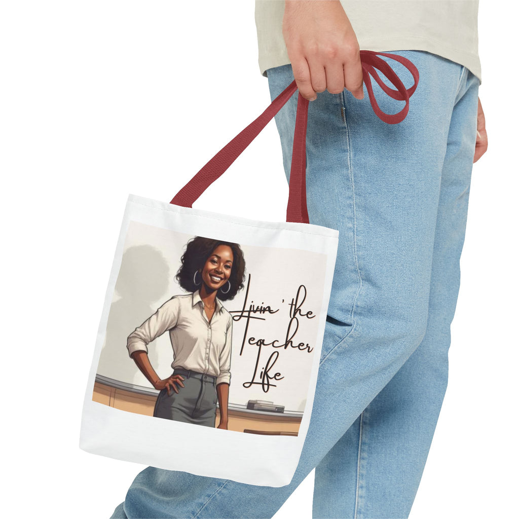 Teacher Life Tote Bag – Proud Black Woman Educator Classroom Tote