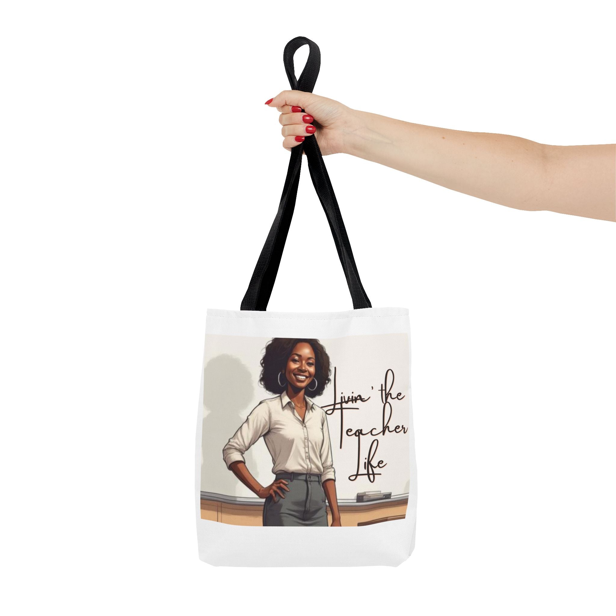Teacher Life Tote Bag – Proud Black Woman Educator Classroom Tote