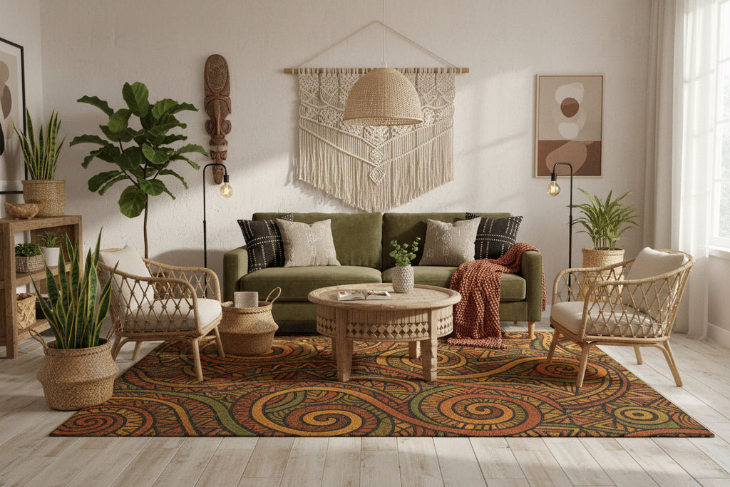Afro-Boho Tribal Accent Rug