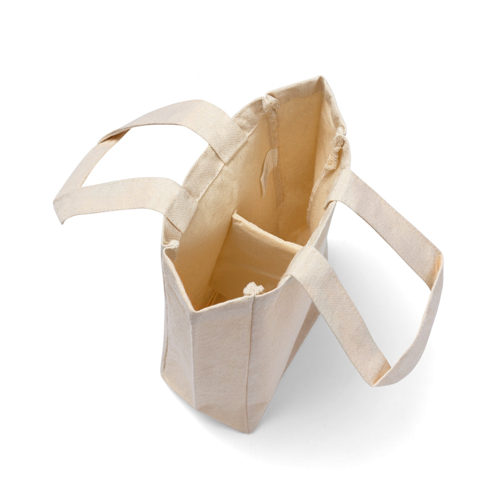 Wine O'Clock Double Wine Tote Bag — Canvas Bottle Carrier for Wine Lovers