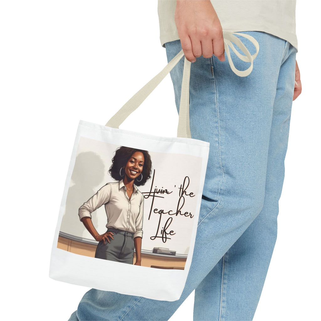 Teacher Life Tote Bag – Proud Black Woman Educator Classroom Tote