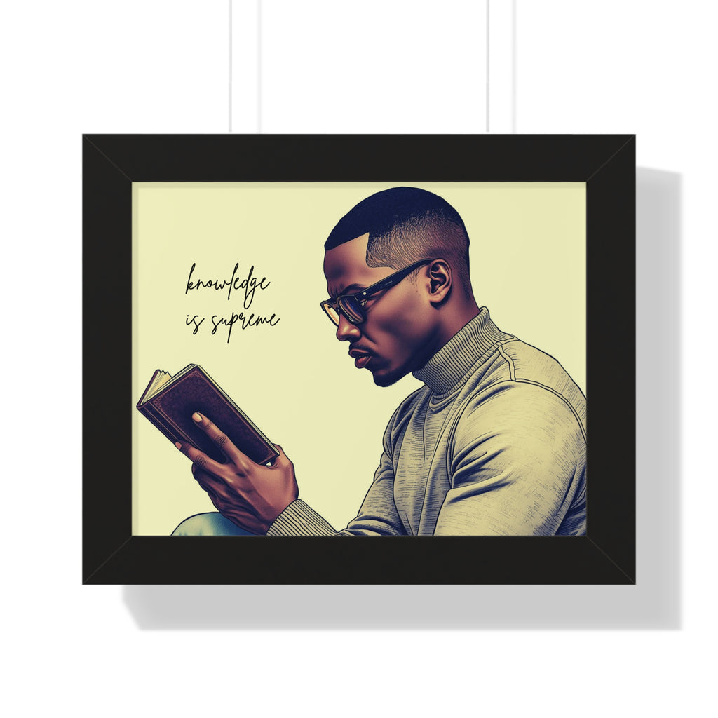 'Knowledge Is Supreme' Reading Man Wall Art