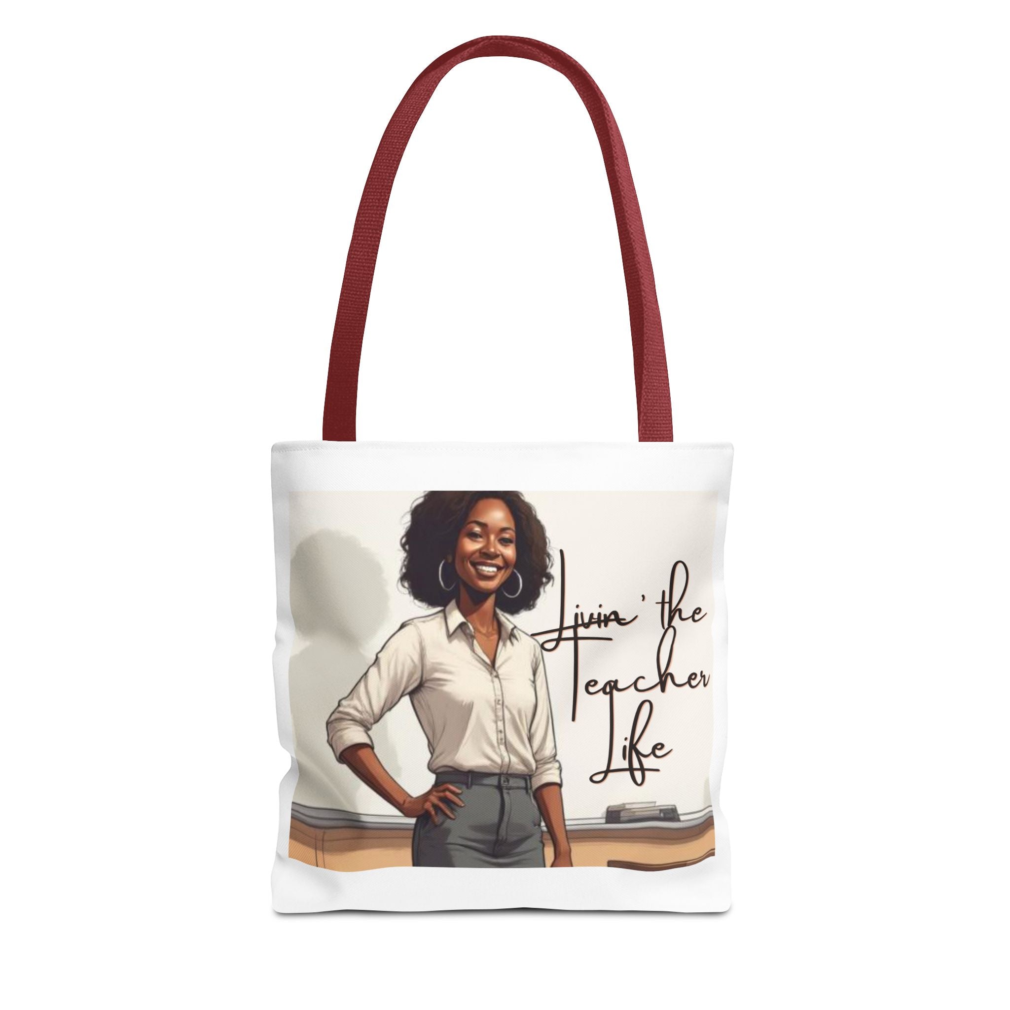 Teacher Life Tote Bag – Proud Black Woman Educator Classroom Tote