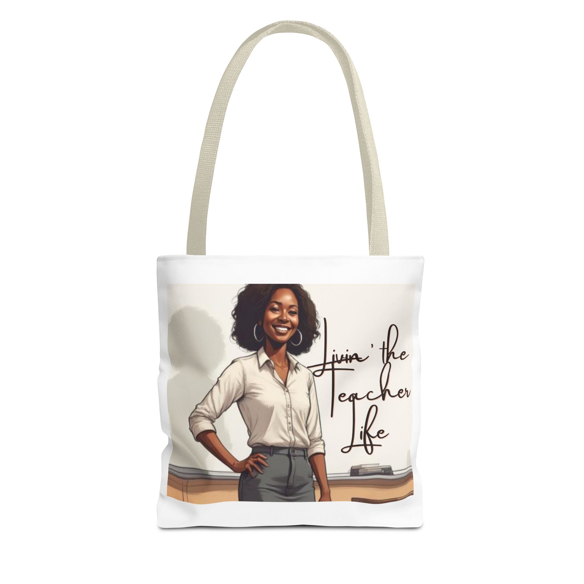 Teacher Life Tote Bag – Proud Black Woman Educator Classroom Tote