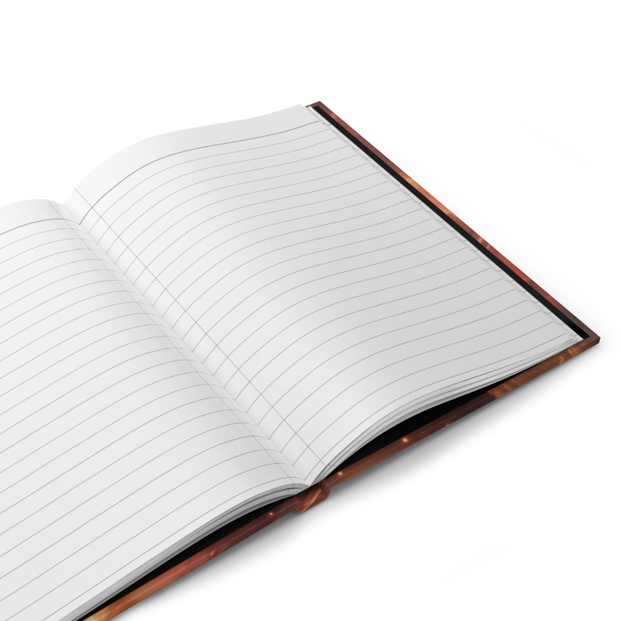 Afro Cosmic Hardcover Journal — Empowerment Notebook with Fiery Cosmic Art